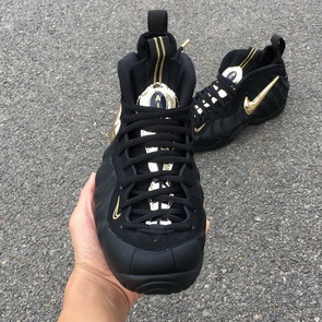 Authentic Nike Air Foamposite Pro “Black _ Metallic Gold”-008