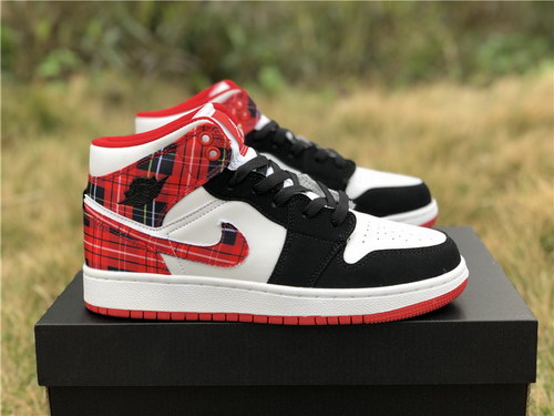 Air Jordan 1 Mid White Plaid(W)-028