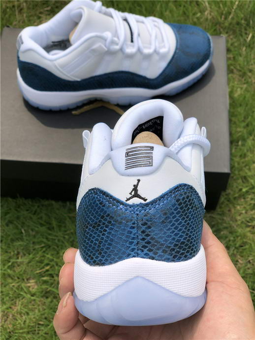 Air Jordan GS 11s Low Navy Snakeskin GS