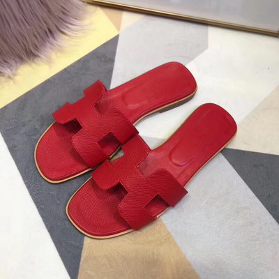 H**mes slippers women(aaa)-015
