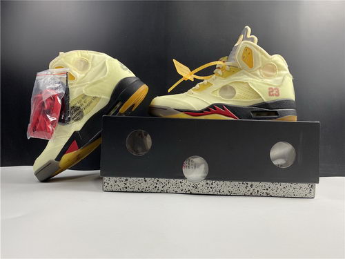 Air Jordan 5s Salt/fire red