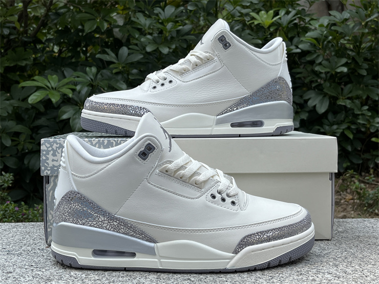 Air Jordan 3 Sail Metallic Silver